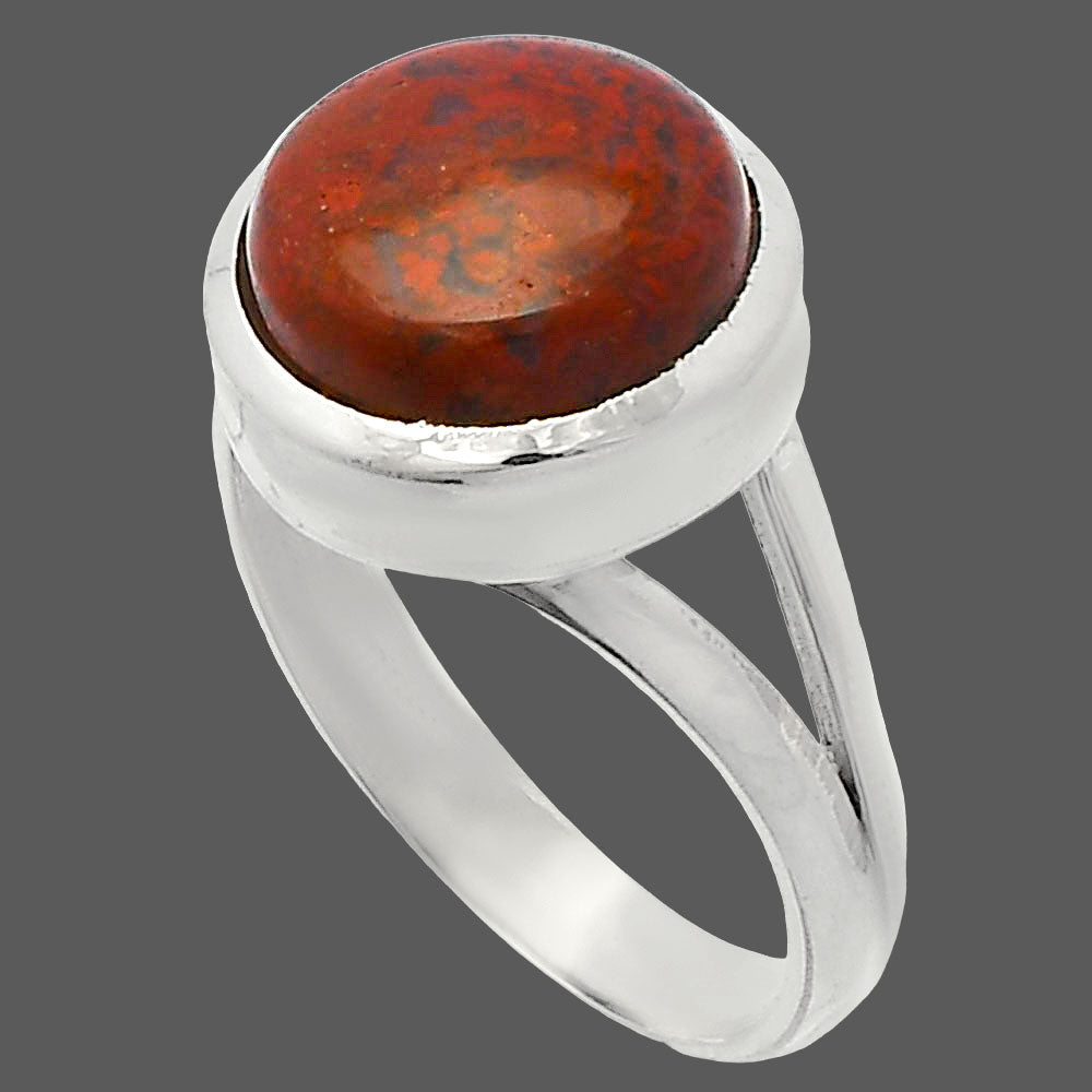 Natural Red Moss Agate Ring size-7 R-1005 SDR230641
