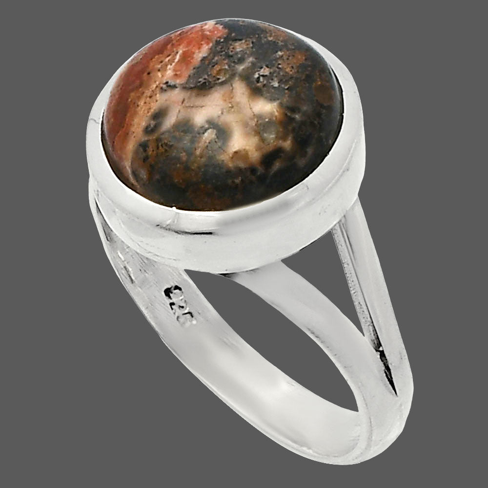 Natural Leopard Skin Jasper Ring size-7 R-1005 SDR230677