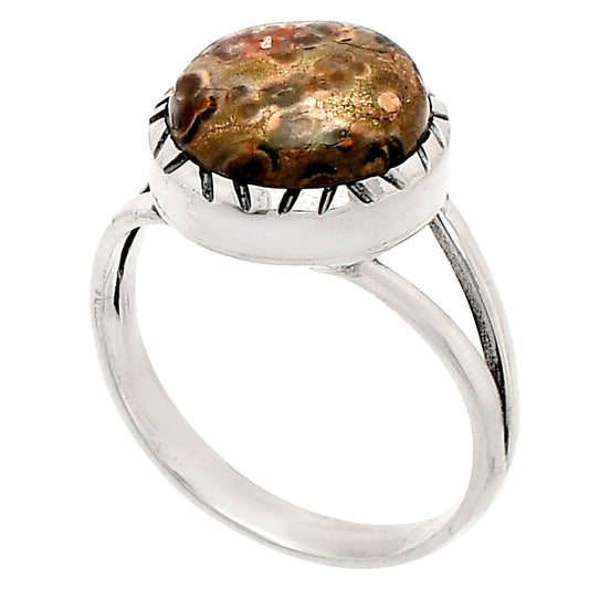 Natural Leopard Skin Jasper Ring size-9 R-1074 SDR230707