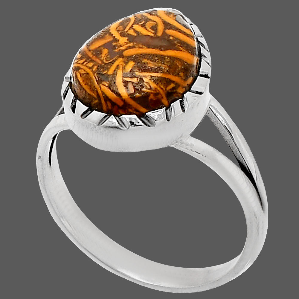 Coquina Fossil Jasper - India Ring size-9 R-1074 SDR230728