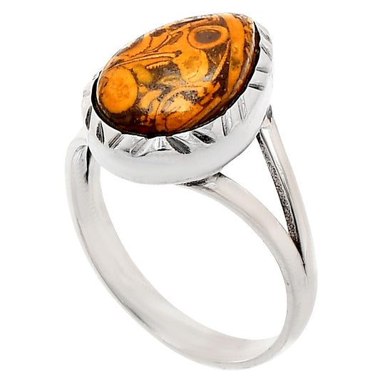 Coquina Fossil Jasper - India Ring size-8 R-1074 SDR230741