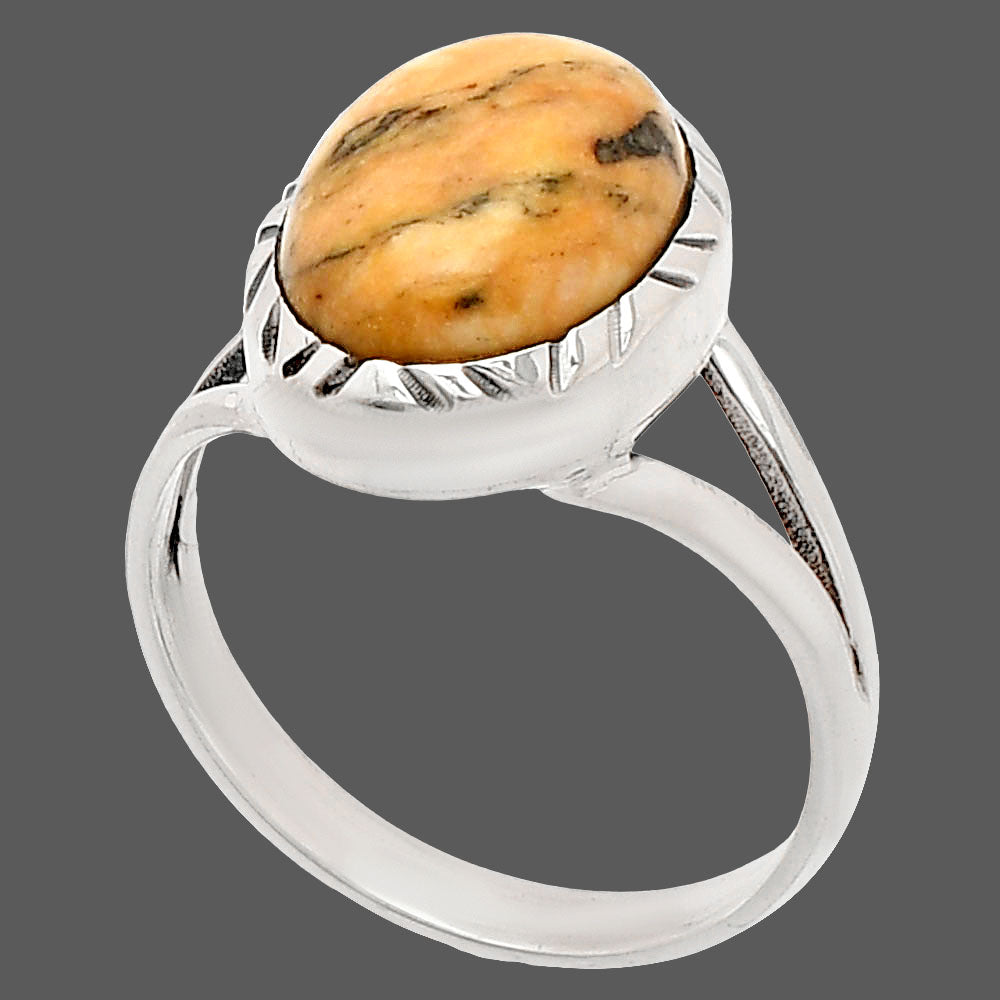 Natural Honey Dendritic Opal Ring size-8 R-1074 SDR230767