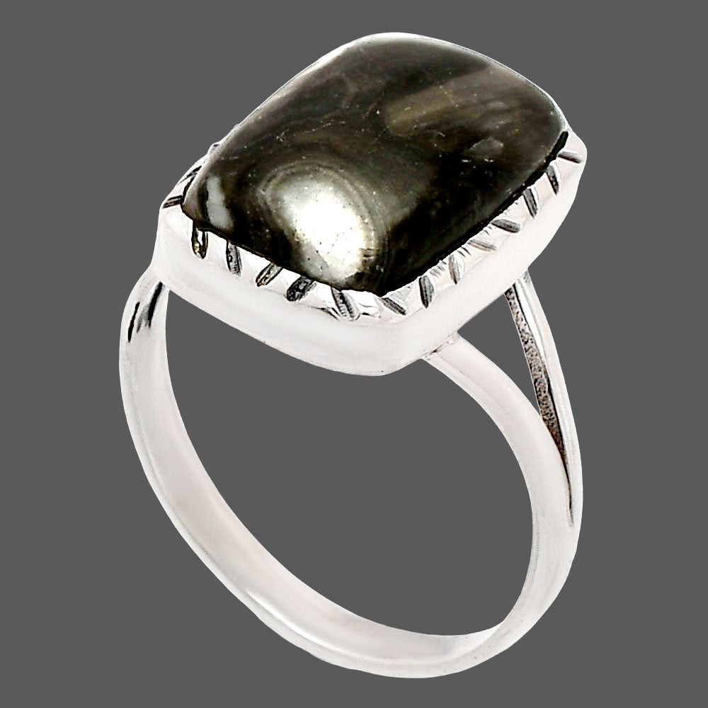 Natural Mexican Cabbing Fossil Ring size-9.5 R-1074 SDR230789