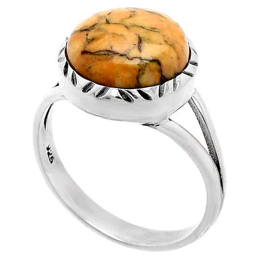 Natural Honey Dendritic Opal Ring size-9 R-1074 SDR230846