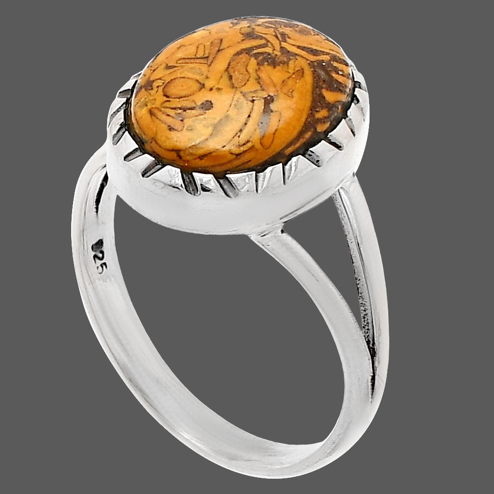 Coquina Fossil Jasper - India Ring size-9 R-1074 SDR230905