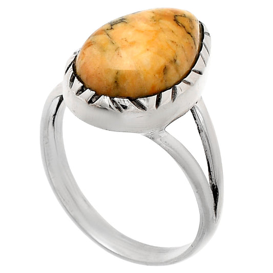 Natural Honey Dendritic Opal Ring size-9 R-1074 SDR230923
