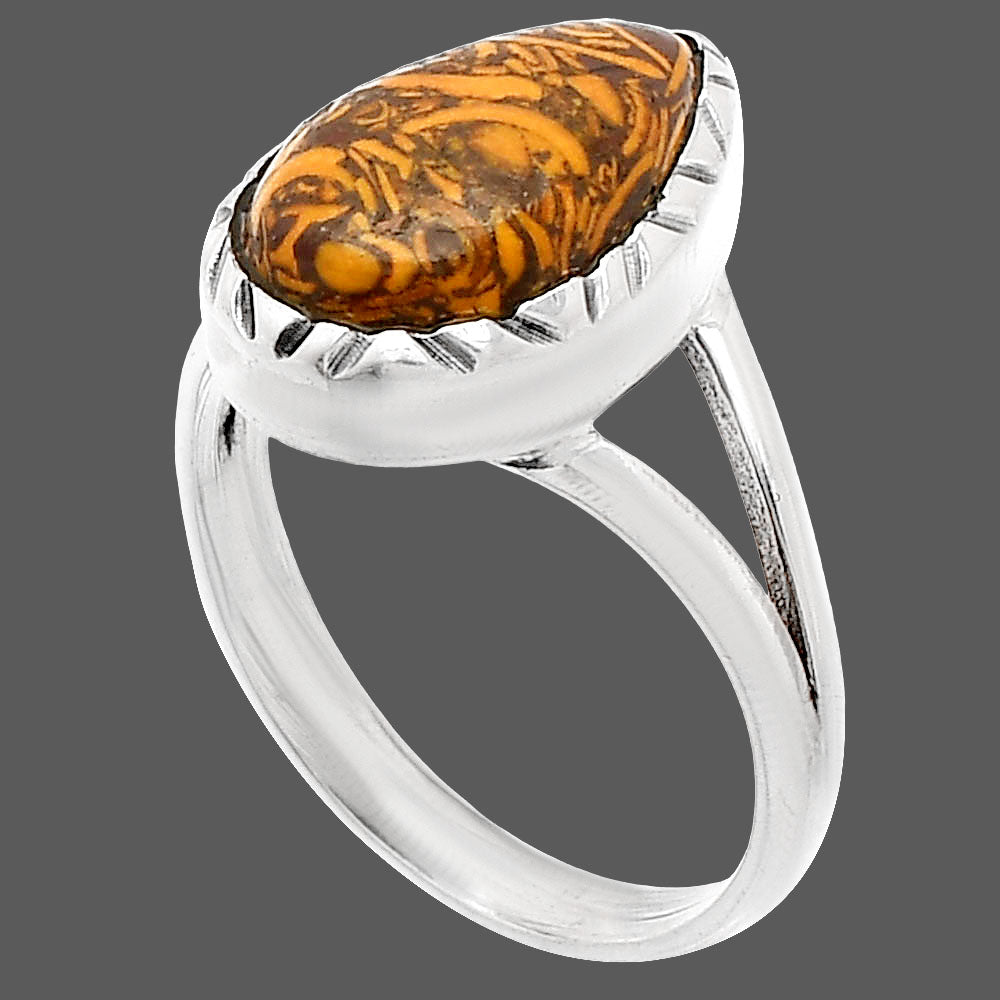 Coquina Fossil Jasper - India Ring size-8 R-1074 SDR230942