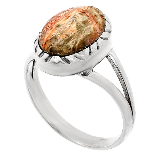 Natural Leopard Skin Jasper Ring size-8 R-1074 SDR230955