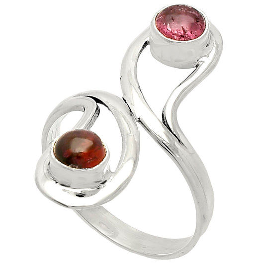 Natural Multi Tourmaline Ring size-8 R-1723 SDR231415