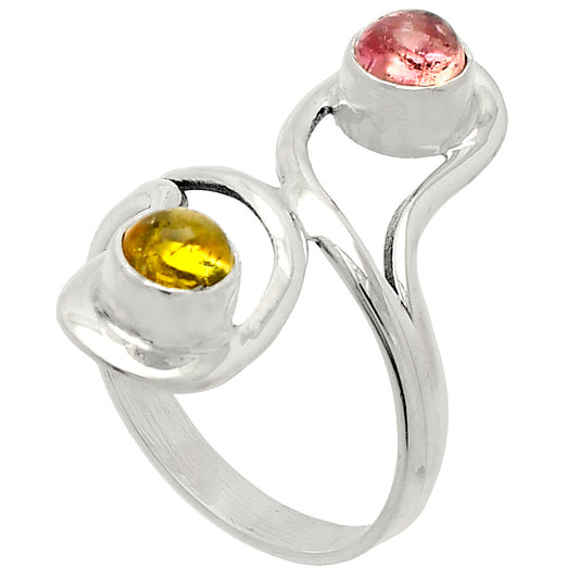 Natural Multi Tourmaline Ring size-7 R-1723 SDR231418