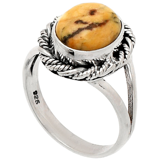 Natural Honey Dendritic Opal Ring size-7 R-1014 SDR231432