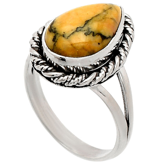Natural Honey Dendritic Opal Ring size-8 R-1014 SDR231455