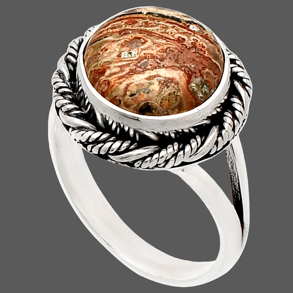 Natural Leopard Skin Jasper Ring size-7 R-1014 SDR231481