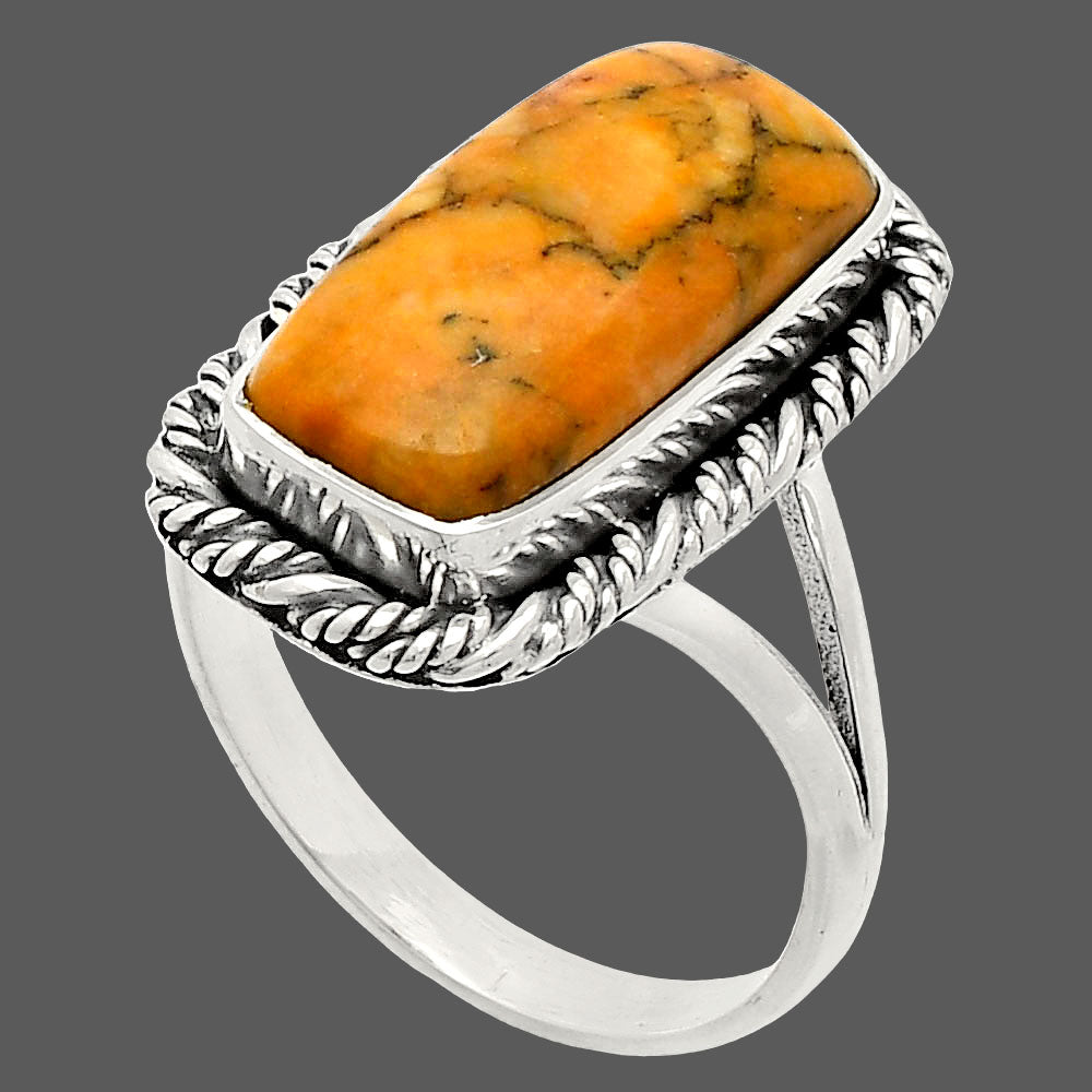 Natural Honey Dendritic Opal Ring size-9.5 R-1014 SDR231641