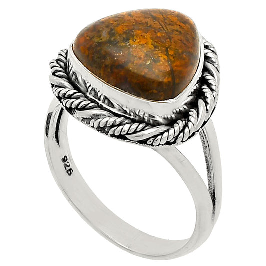 Natural Red Moss Agate Ring size-7 R-1014 SDR231693