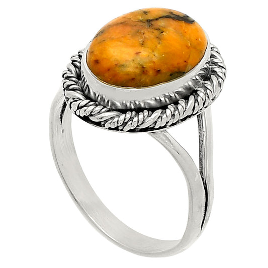 Natural Honey Dendritic Opal Ring size-9 R-1014 SDR231720