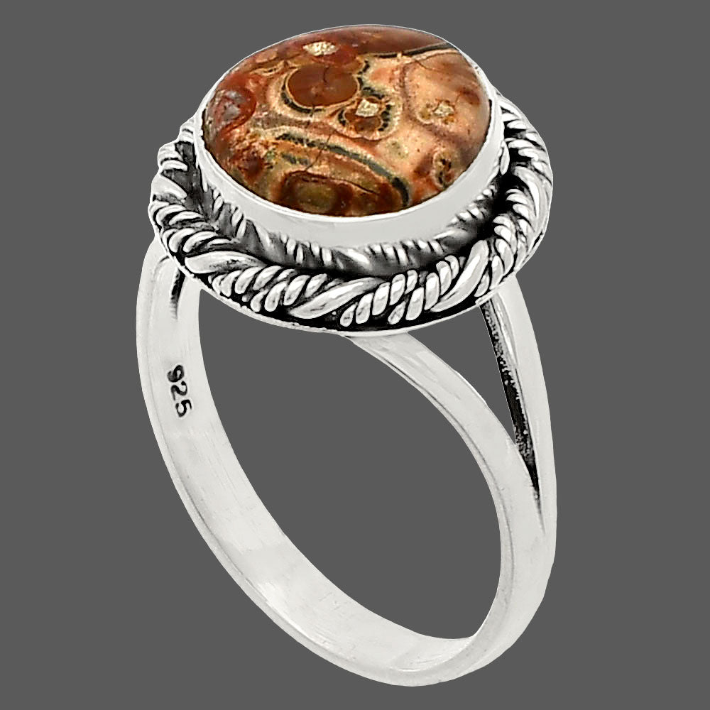 Natural Leopard Skin Jasper Ring size-8 R-1014 SDR231737