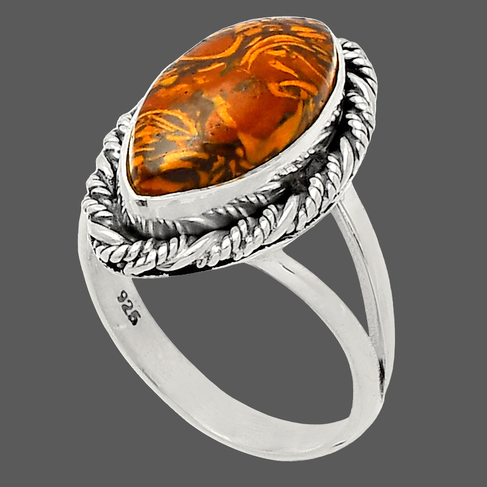 Coquina Fossil Jasper - India Ring size-7 R-1014 SDR231742