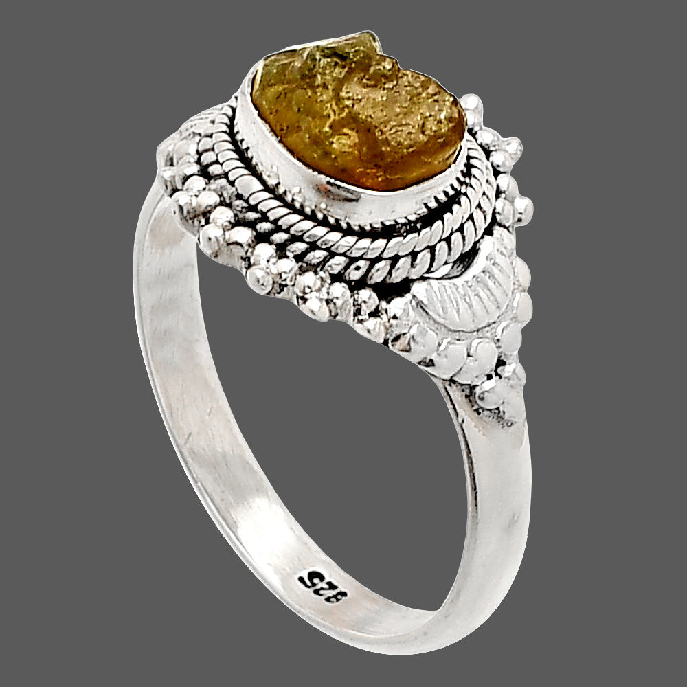 Natural Rare Kornerupine Rough Ring size-8.5 R-1291 SDR232471