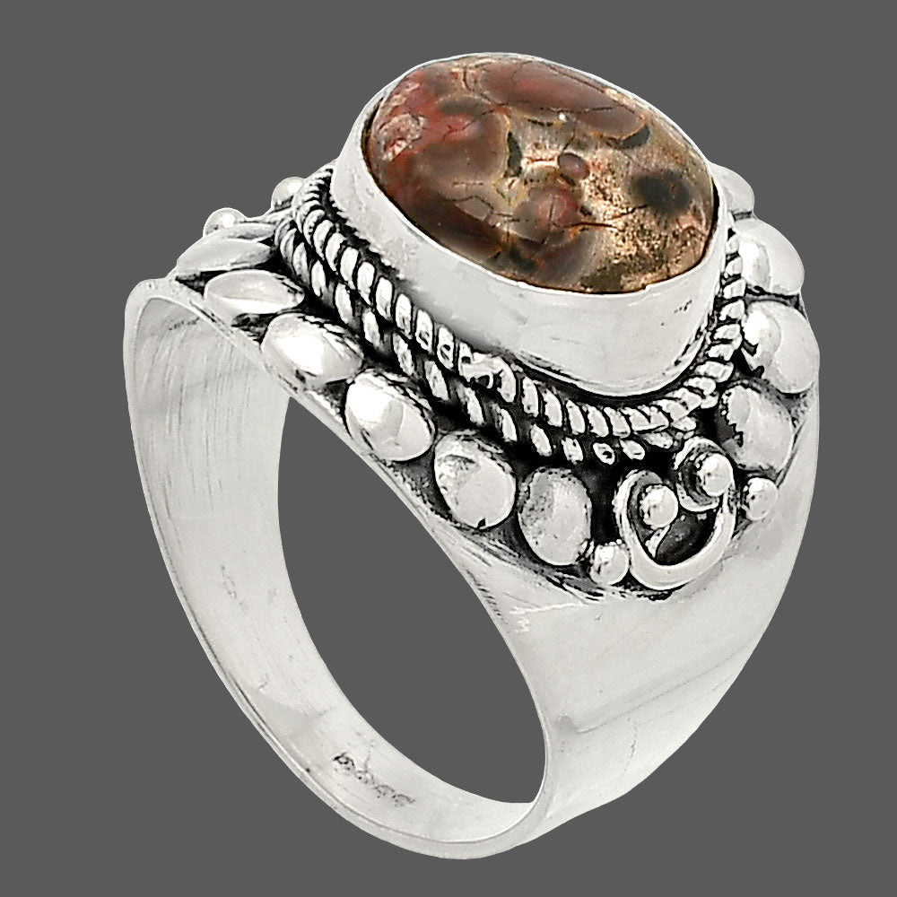 Natural Leopard Skin Jasper Ring size-6 R-1399 SDR232689