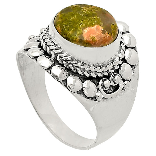 Natural Unakite Ring size-7.5 R-1399 SDR232690