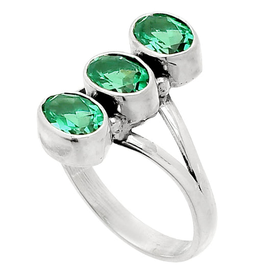 Lab Created Green Tourmaline Ring size-8 R-1263 SDR232949