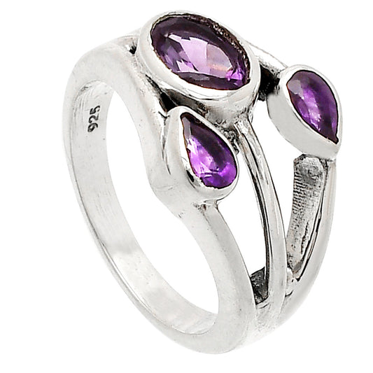 Natural African Amethyst Ring size-6 R-1024 SDR233162