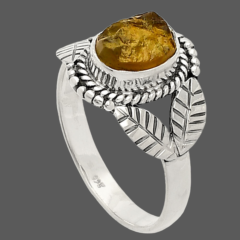 Natural Rare Kornerupine Rough Ring size-8.5 R-1387 SDR233442