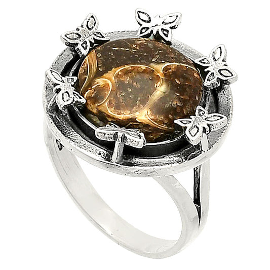 Butterfly - Turtella Jasper - USA Ring size-7 R-1716 SDR233695