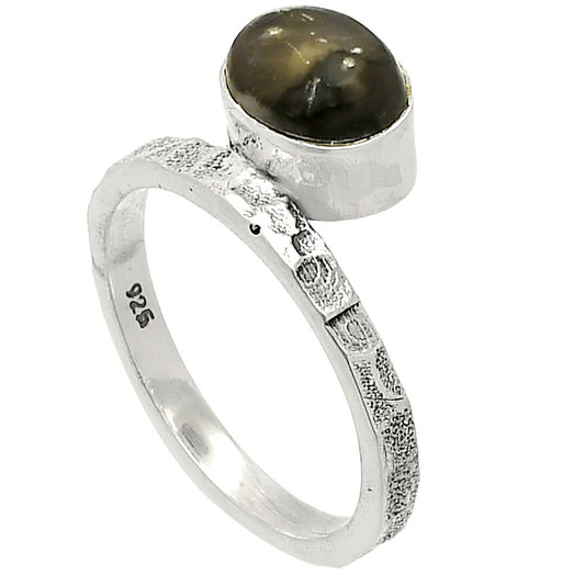 Natural Mexican Cabbing Fossil Ring size-6 R-1037 SDR234118