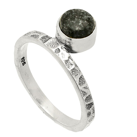Natural Obsidian And Zinc Ring size-8 R-1037 SDR234132