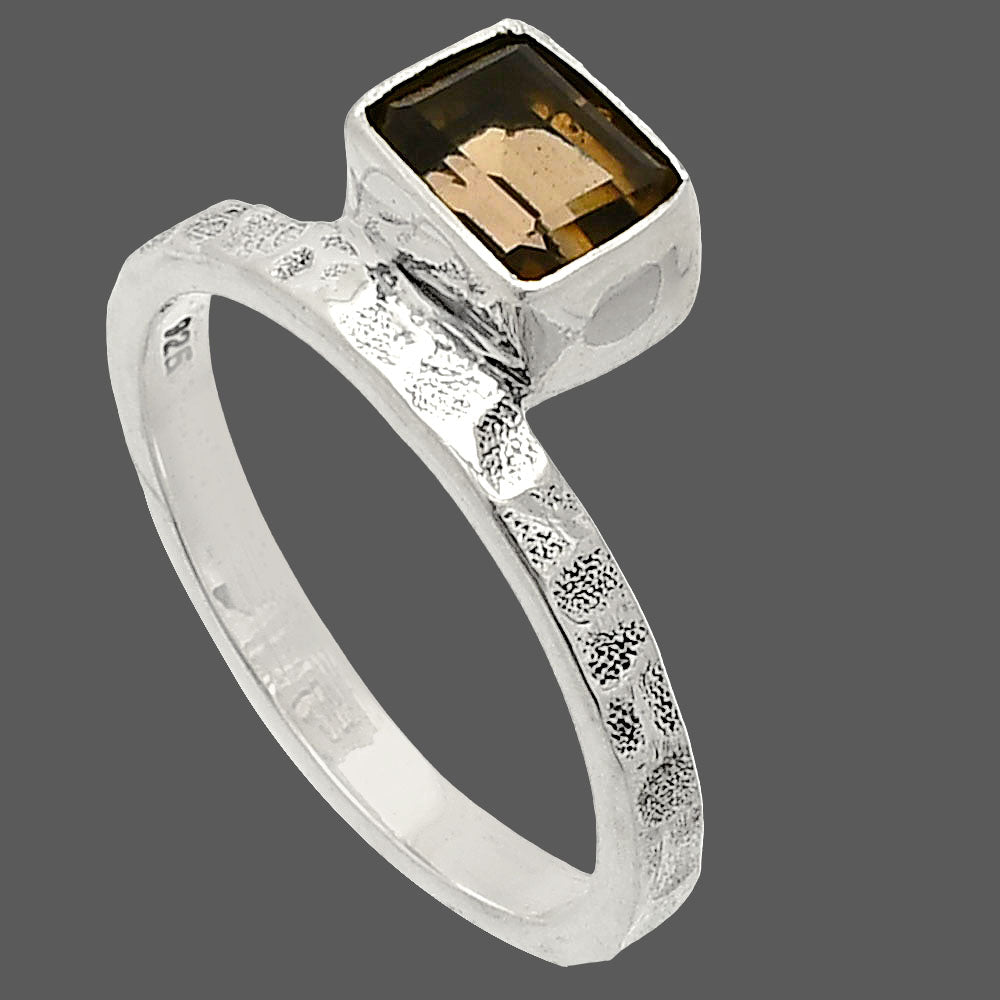 Natural Smoky Quartz - Brazil Ring size-7 R-1037 SDR234189