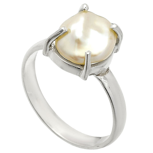 Natural Fresh Water Biwa Pearl Ring size-8 R-1019 SDR235324
