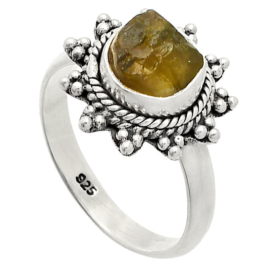 Natural Rare Kornerupine Rough Ring size-6.5 R-1095 SDR235386