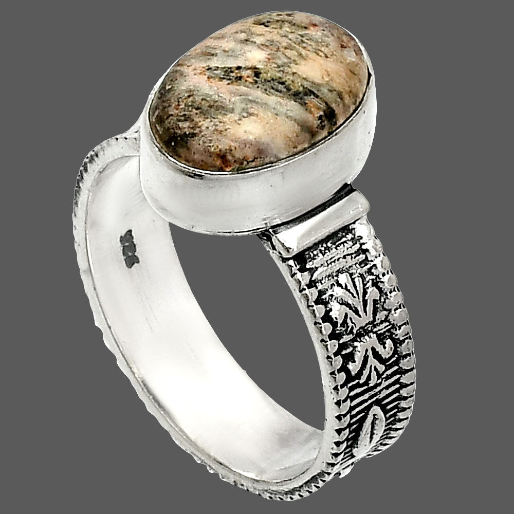 Natural Leopard Skin Jasper Ring size-8 R-1058 SDR235526