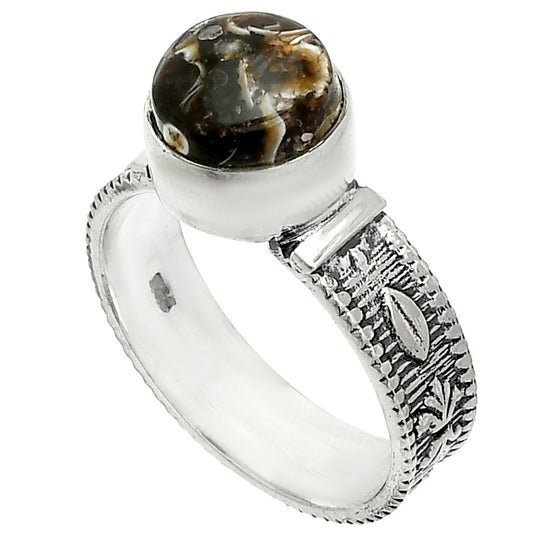 Natural Turtella Jasper - USA Ring size-8 R-1058 SDR235575