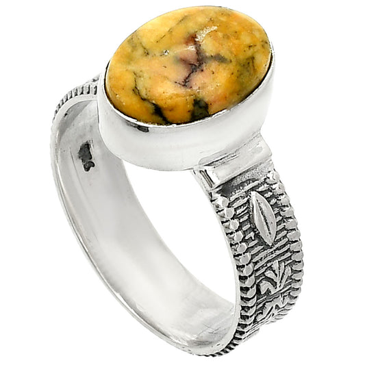 Natural Honey Dendritic Opal Ring size-9 R-1058 SDR235592