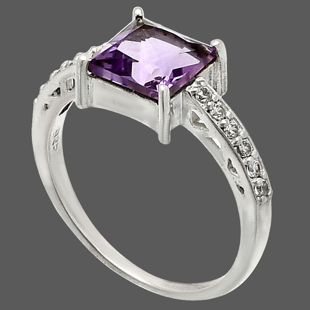 Natural Amethyst - Brazil Ring size-7 R-1718 SDR235655