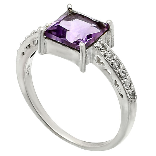 Natural Amethyst - Brazil Ring size-7 R-1718 SDR235655
