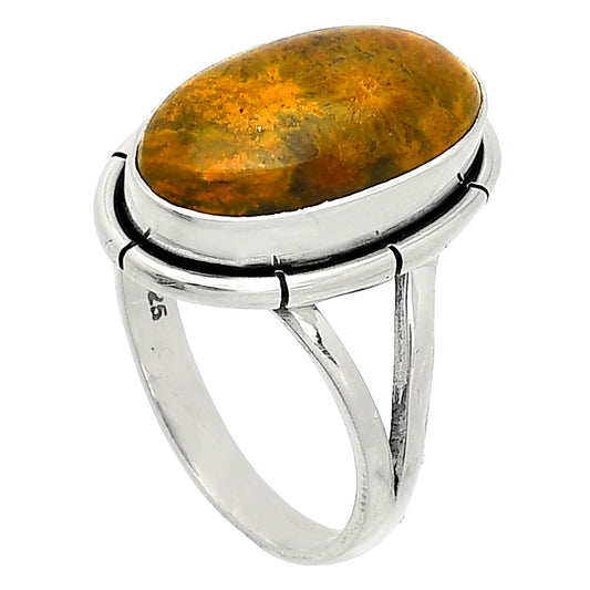 Natural Red Moss Agate Ring size-8 R-1012 SDR235719