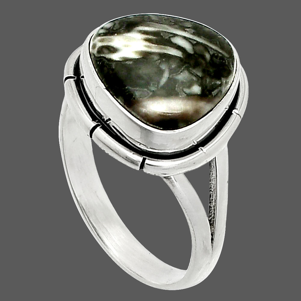 Natural Mexican Cabbing Fossil Ring size-7 R-1012 SDR236410