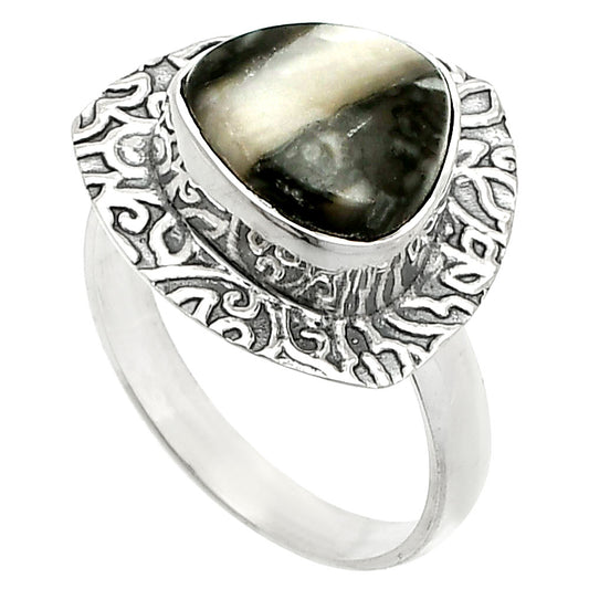 Natural Mexican Cabbing Fossil Ring size-7 R-1649 SDR236477