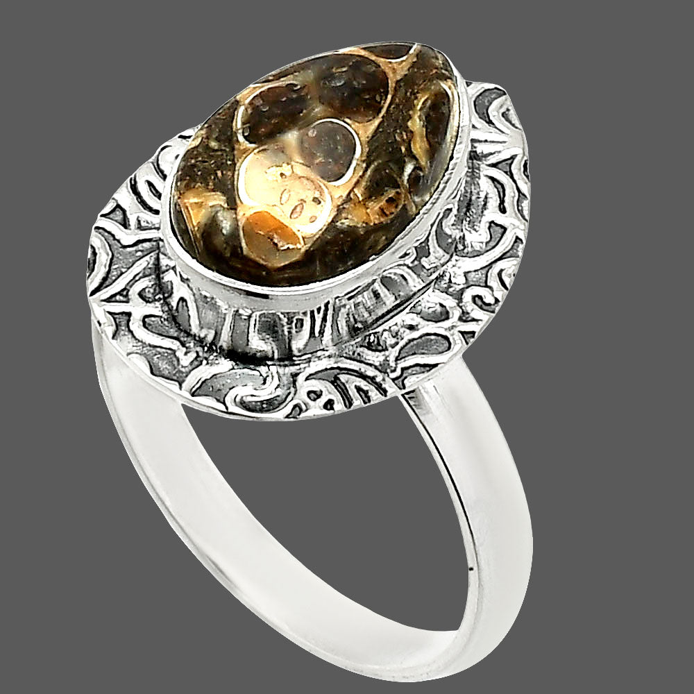 Natural Turtella Jasper - USA Ring size-9 R-1649 SDR236571