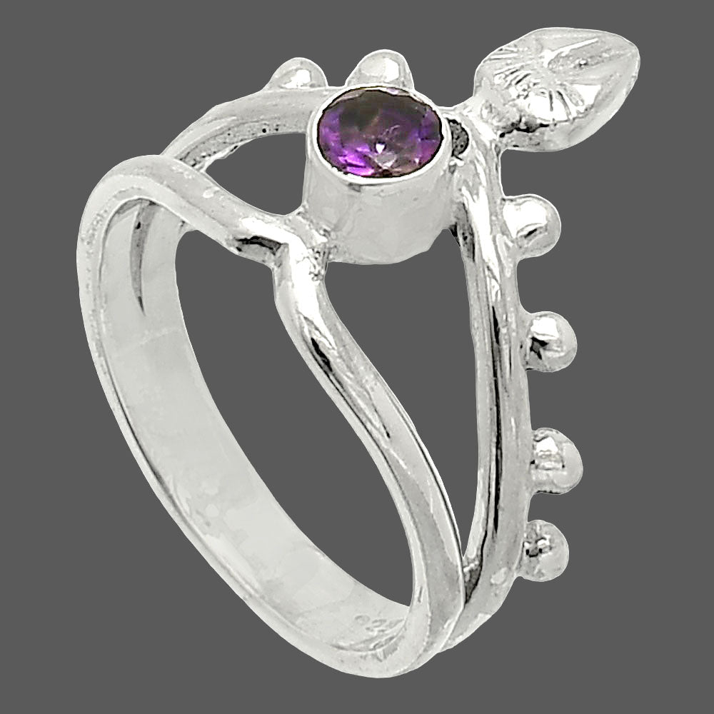 Natural African Amethyst Ring size-5.5 R-1467 SDR236713