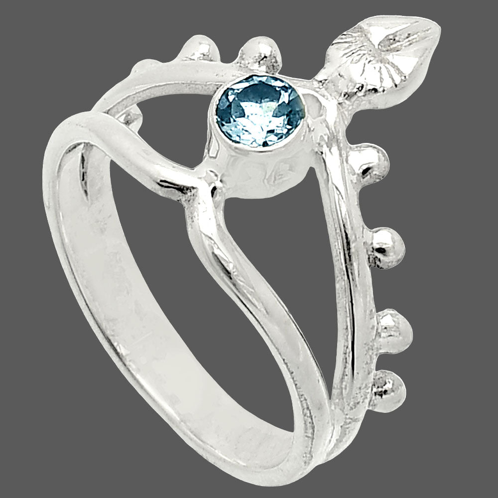 Natural Sky Blue Topaz Ring size-6.5 R-1467 SDR236760