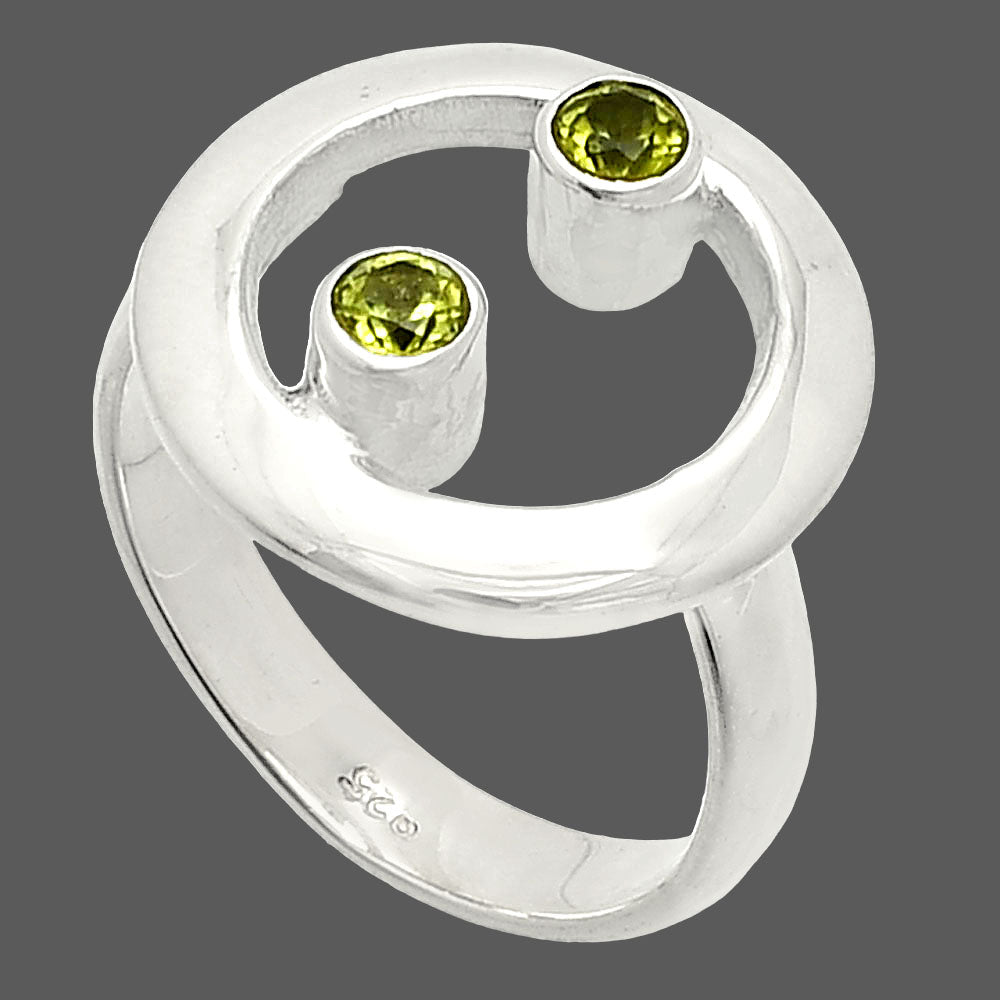 Natural Peridot Ring size-5.5 R-1540 SDR236796