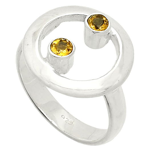 Natural Citrine Ring size-7 R-1540 SDR236800