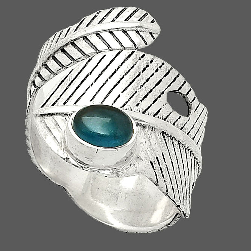 Adjustable Feather London Blue Topaz Ring size-8 R-1473 SDR237032