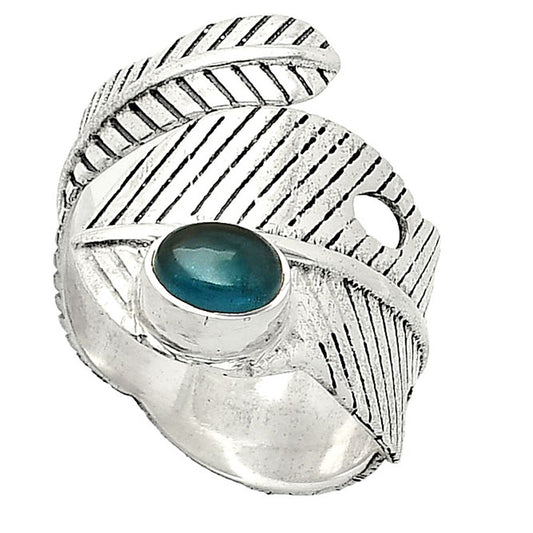 Adjustable Feather London Blue Topaz Ring size-8 R-1473 SDR237032