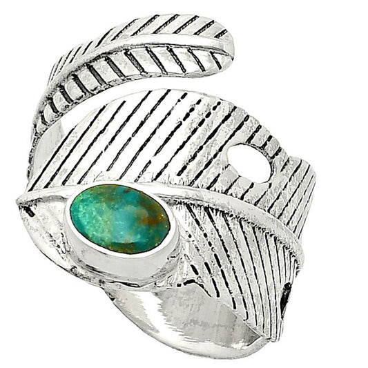 Adjustable Feather Peruvian Opalina Ring size-8 R-1473 SDR237042